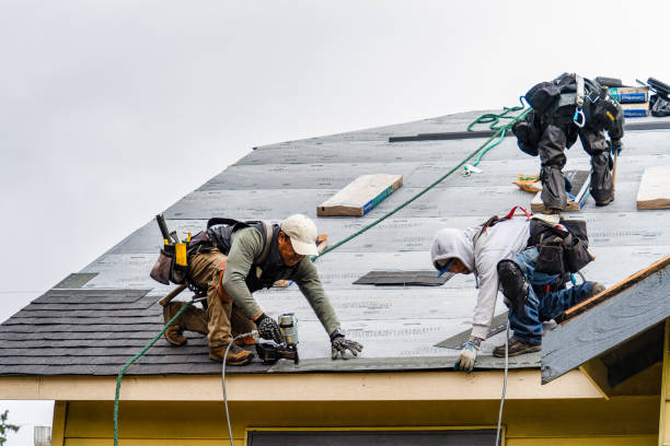Professional Roof Installation technician working in Athens, MI